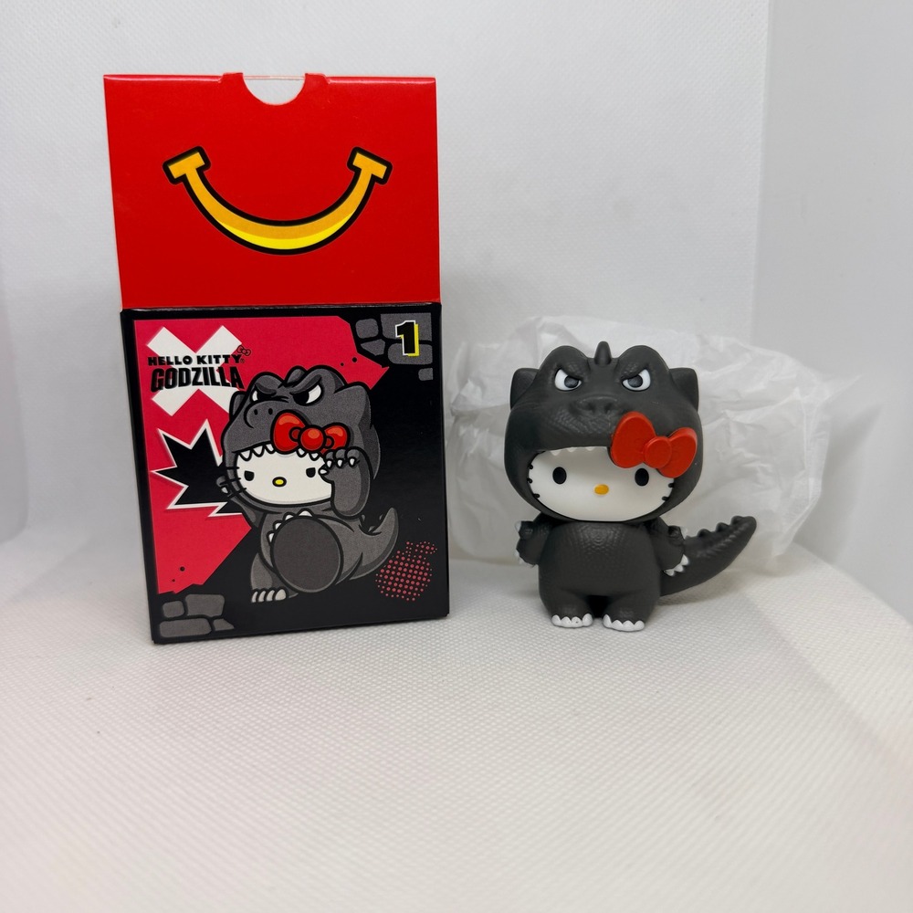McDonalds Hello Kitty x Godzilla Happy Meal Toy Figure Sanrio 1 Box new